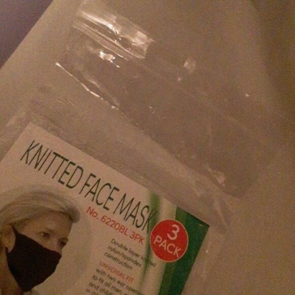 Face Masks 3 pack for face coverings unisex pack reusable nonsurgical black - Picture 12 of 14